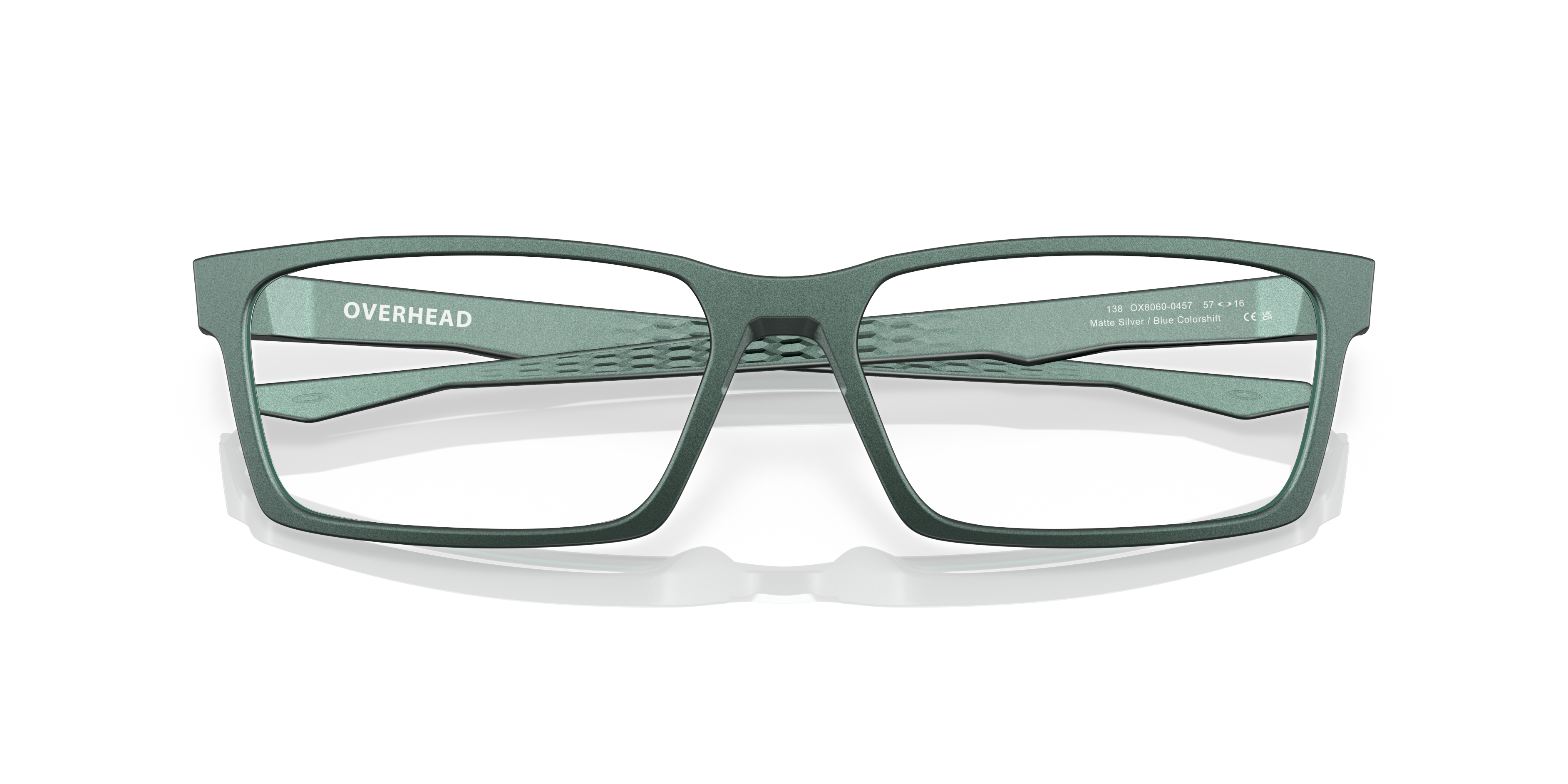 Oakley OX8060 Overhead Men's Rectangle Eyeglass Frames - Polished Trans Jade Frame