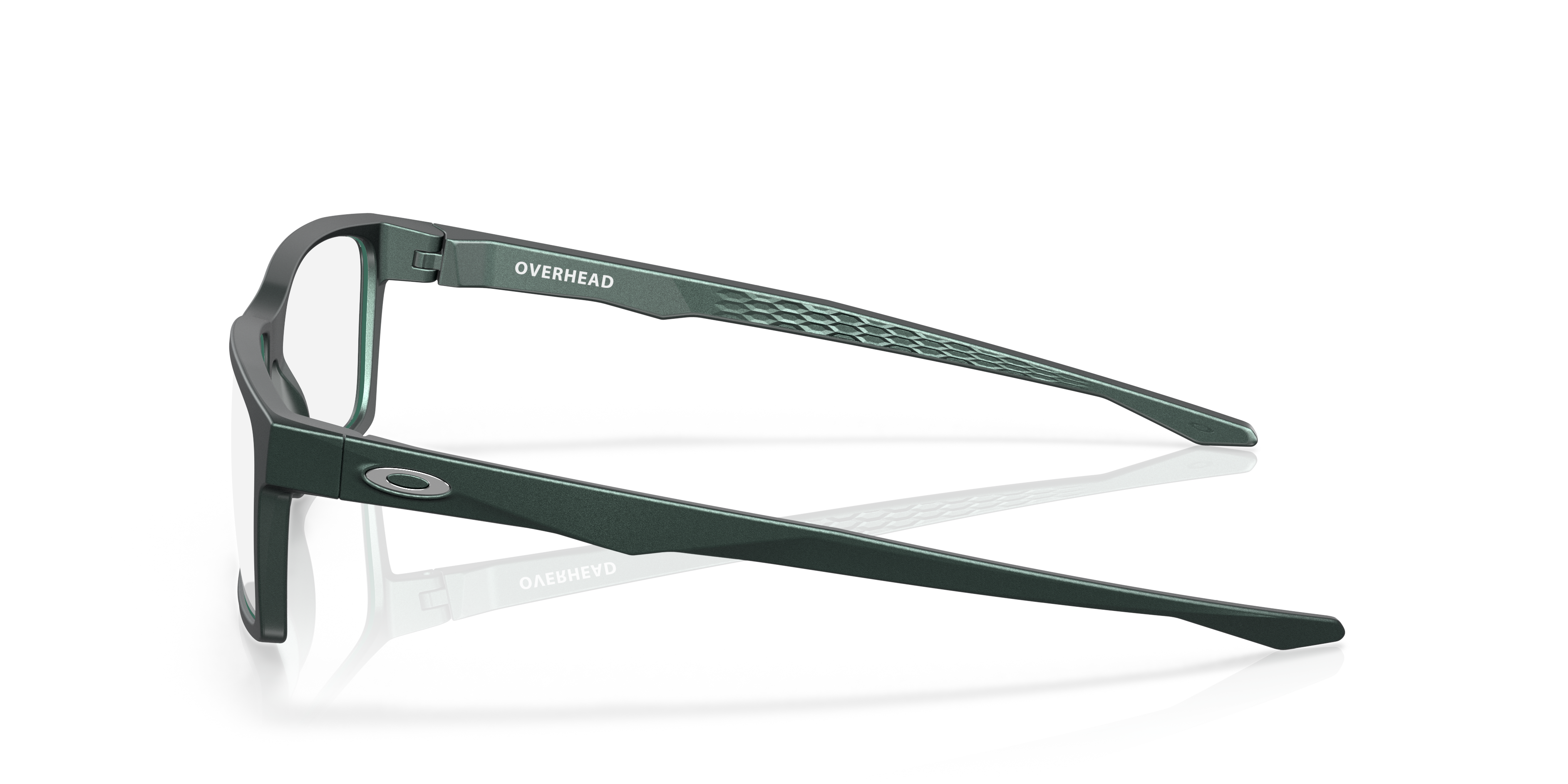 Oakley OX8060 Overhead Men's Rectangle Eyeglass Frames - Polished Trans Jade Frame