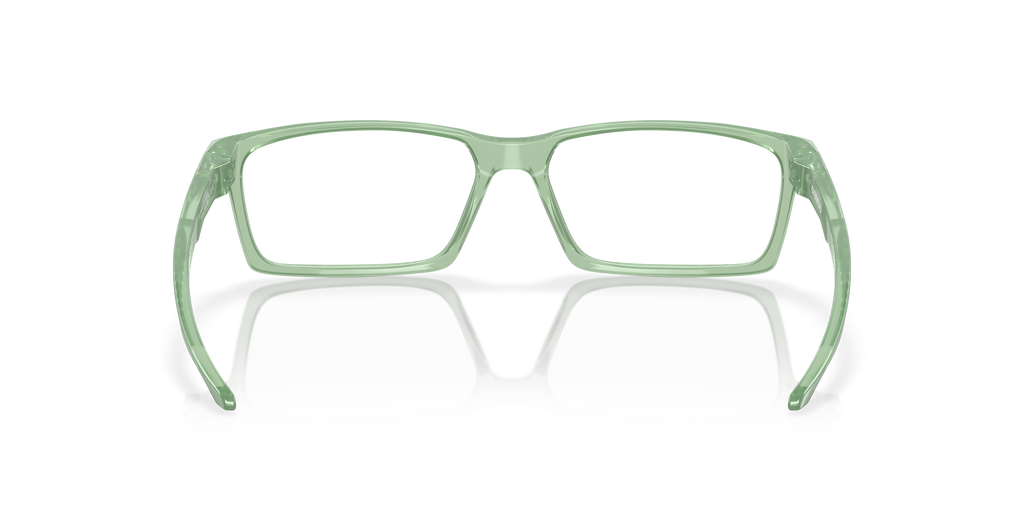 Oakley OX8060 Overhead Men's Rectangle Eyeglass Frames - Polished Trans Jade Frame