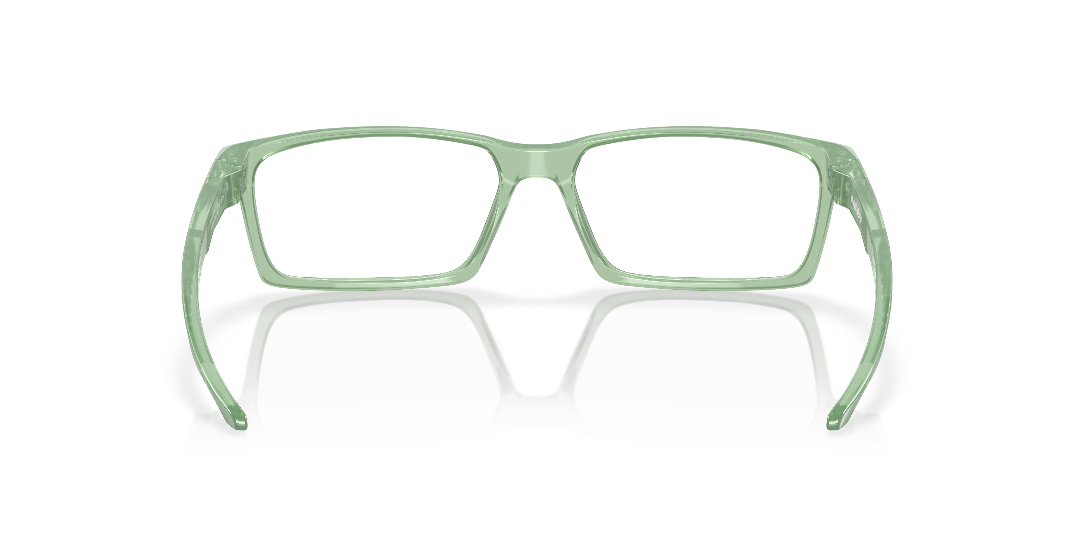 Oakley OX8060 Overhead Men's Rectangle Eyeglass Frames - Polished Trans Jade Frame