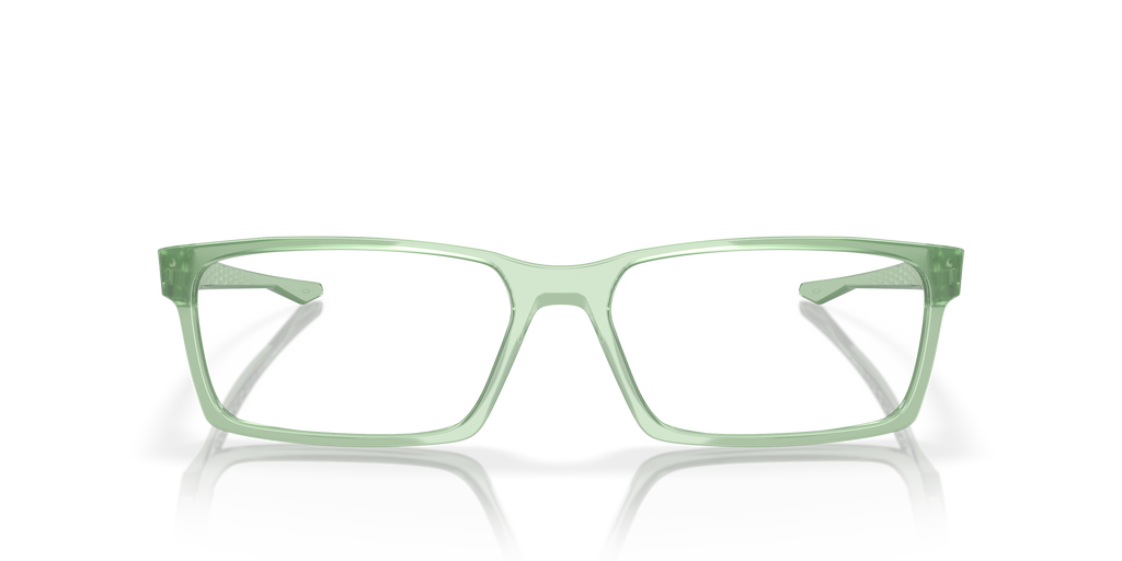 Oakley OX8060 Overhead Men's Rectangle Eyeglass Frames - Polished Trans Jade Frame