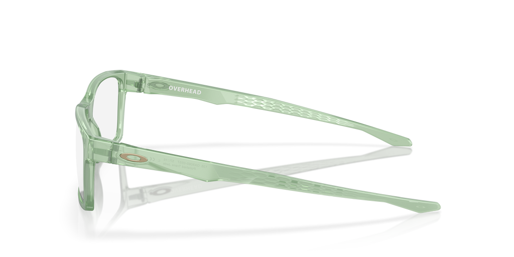 Oakley OX8060 Overhead Men's Rectangle Eyeglass Frames - Polished Trans Jade Frame