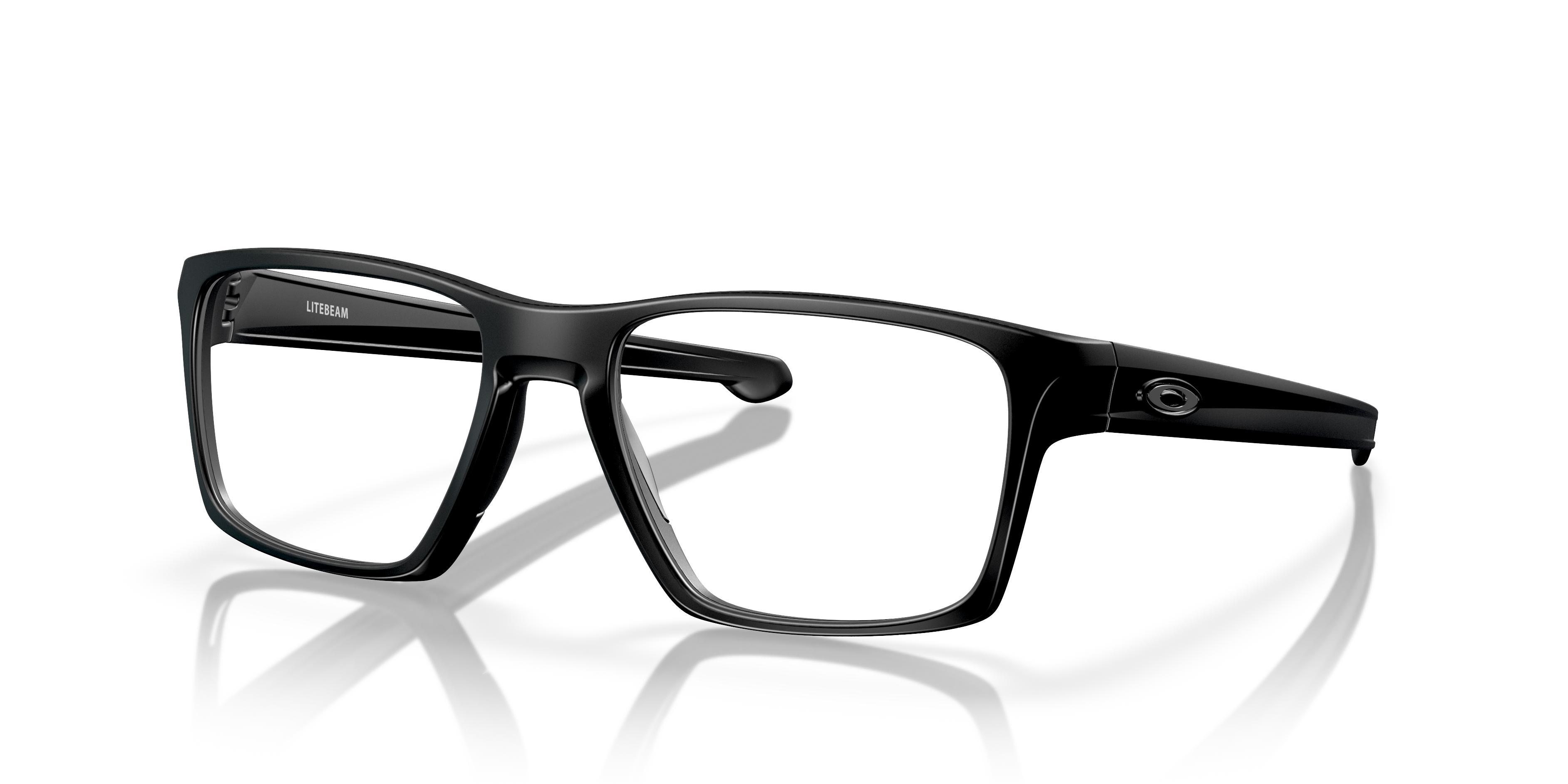Oakley OX8140 Litebeam Men's Square Eyeglass Frames - Satin Grey Smoke Frame