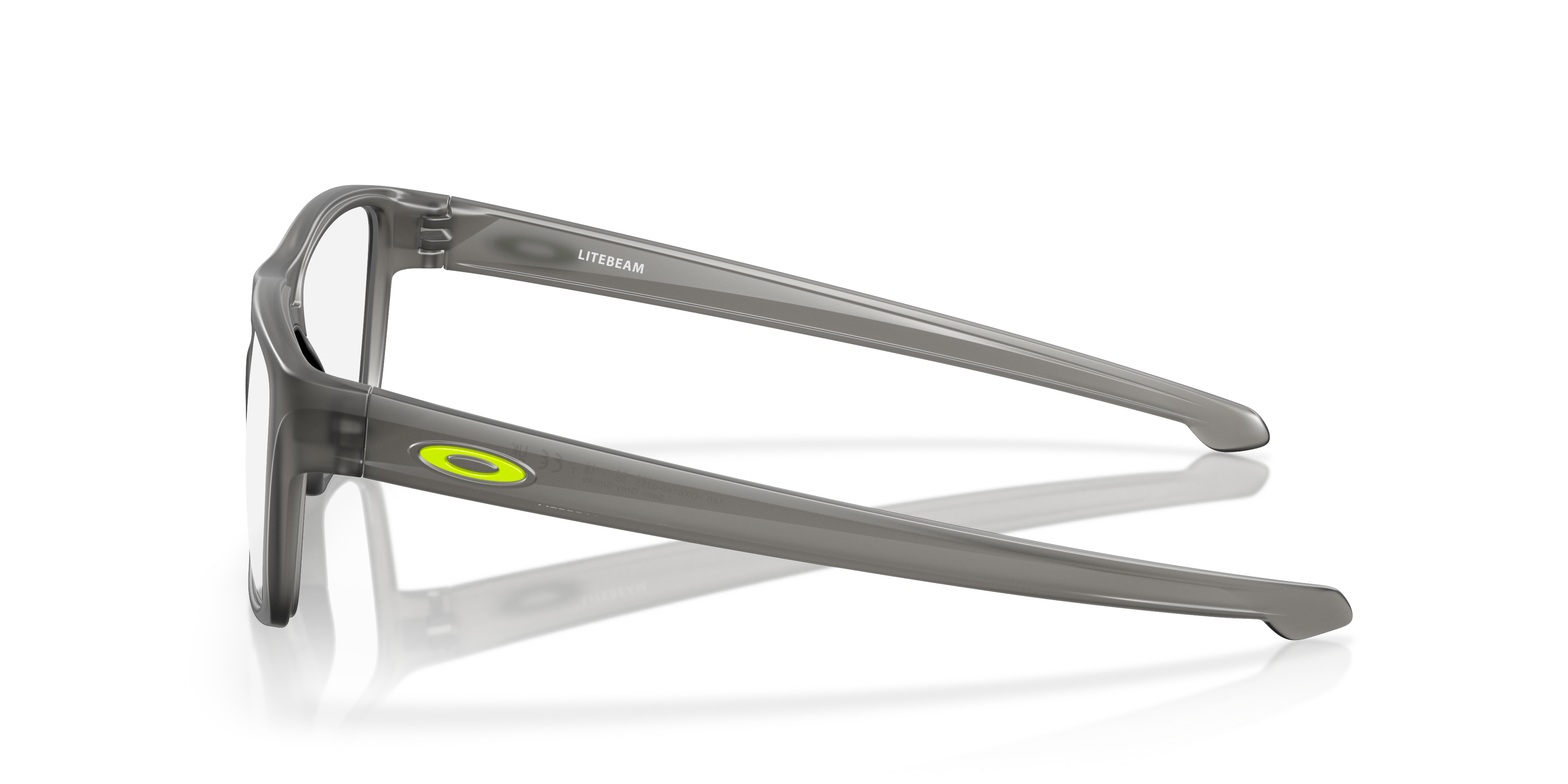 Oakley OX8140 Litebeam Men's Square Eyeglass Frames - Satin Grey Smoke Frame