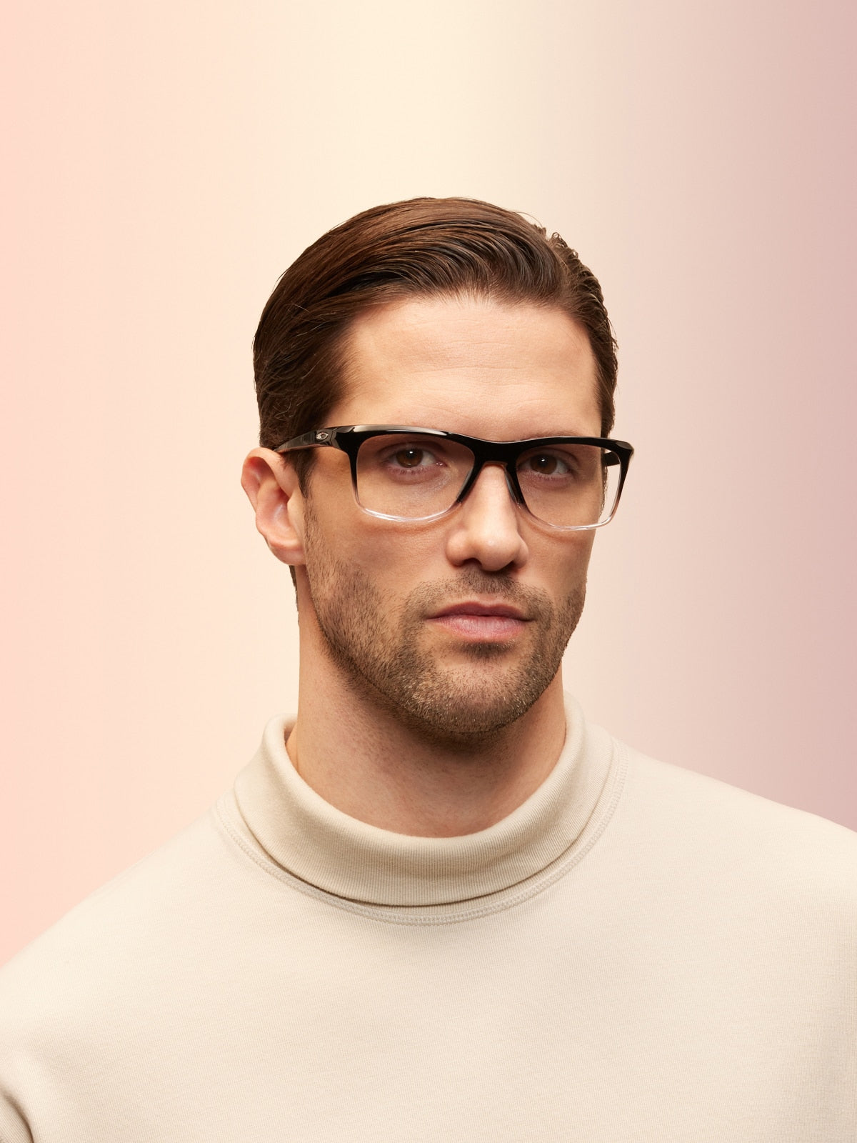 Oakley OX8144 Knolls Men's Rectangle Eyeglass Frames - Polished Black Fade Frame