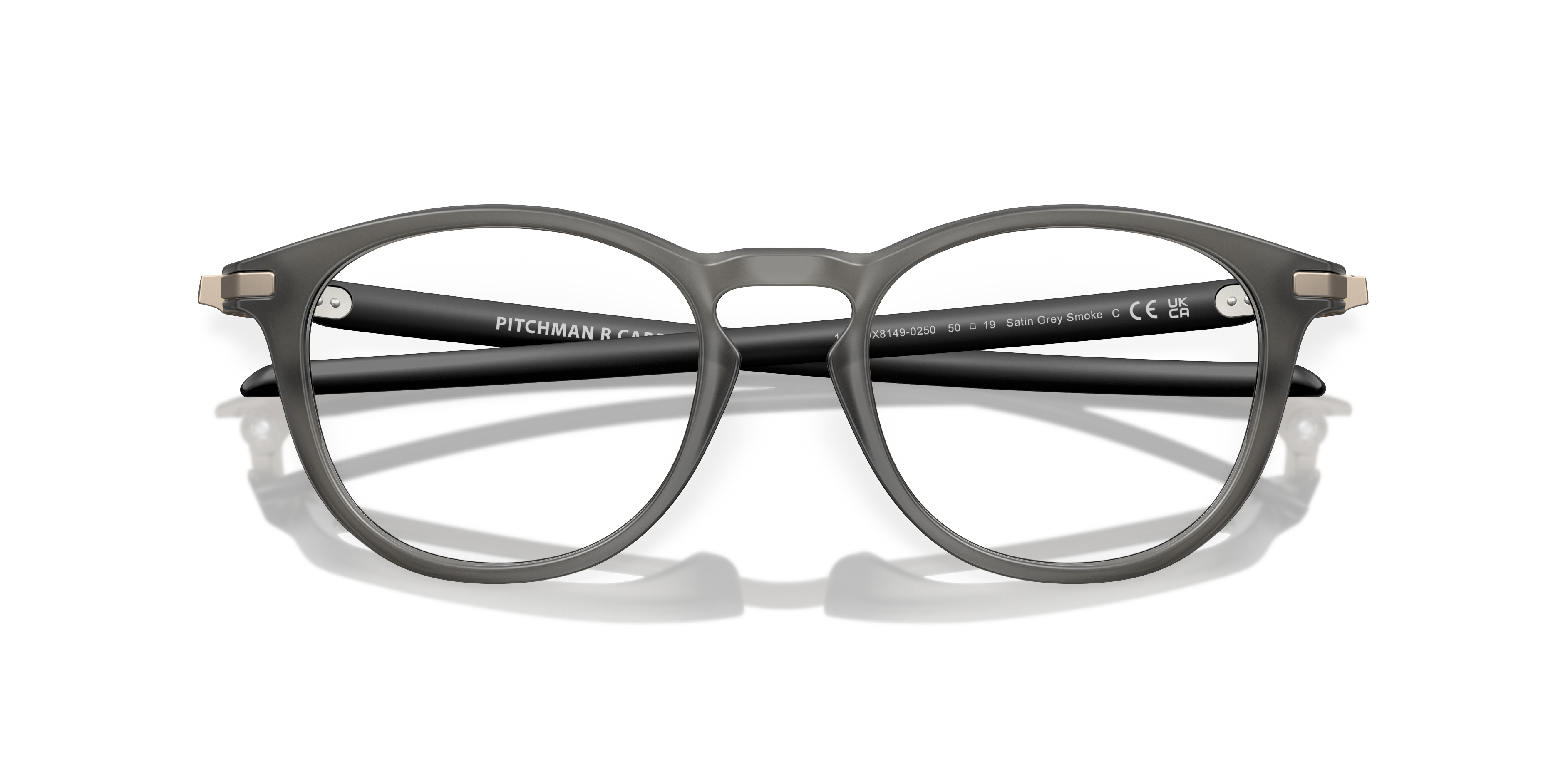 Oakley OX8149 Pitchman R Carbon Men's Round Eyeglass Frames - Satin Grey Smoke Frame