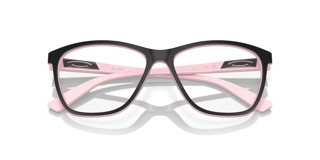 Oakley OX8155 Alias Women's Round Eyeglass Frames - Black Frame