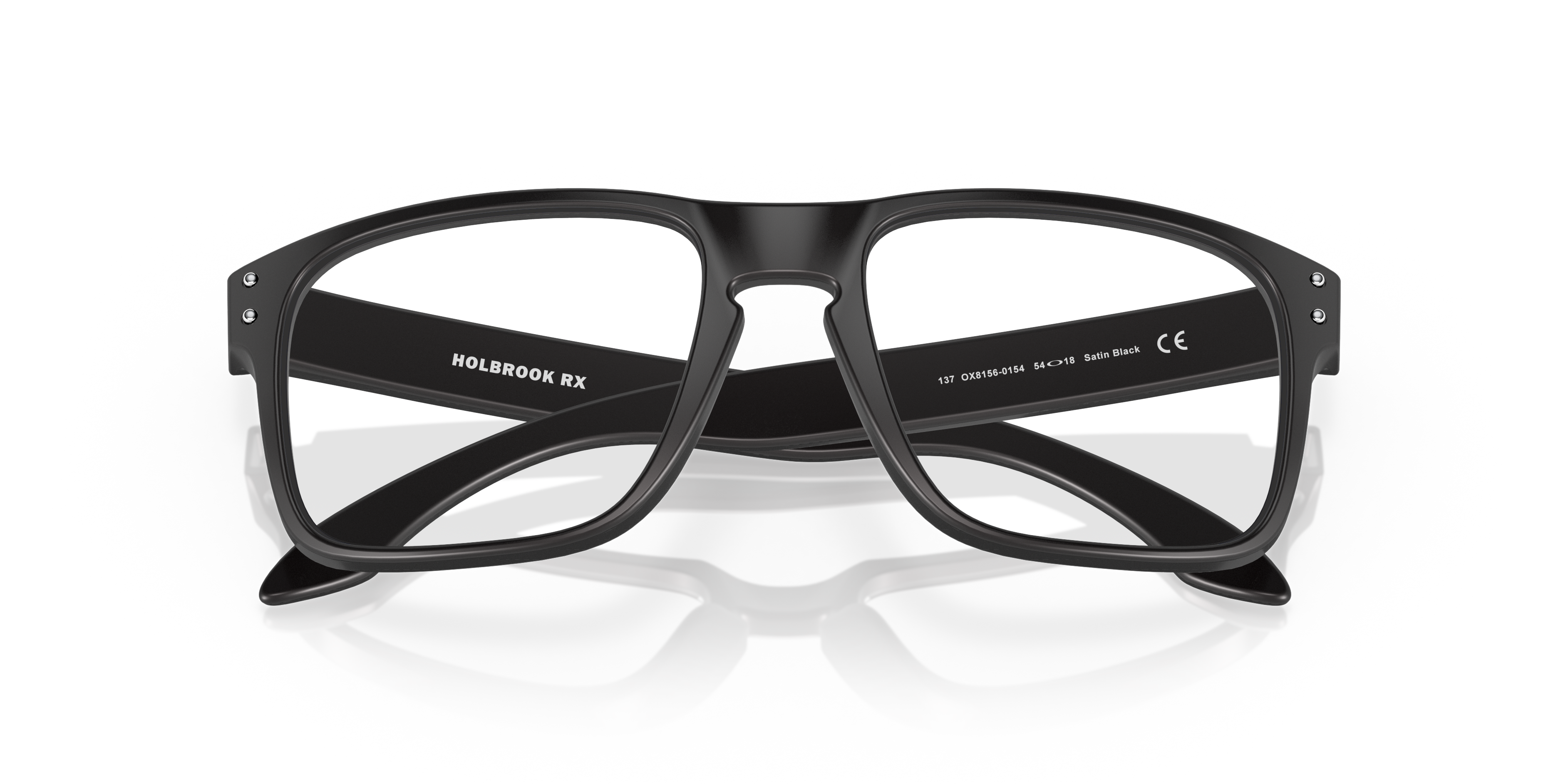 Oakley OX8156 Holbrook Men's Square Eyeglass Frames - Polished Clear Frame