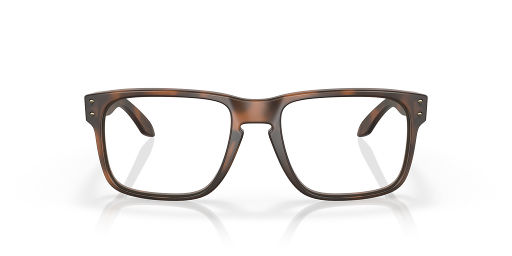 Oakley OX8156 Holbrook Men's Square Eyeglass Frames - Polished Black Clear Frame