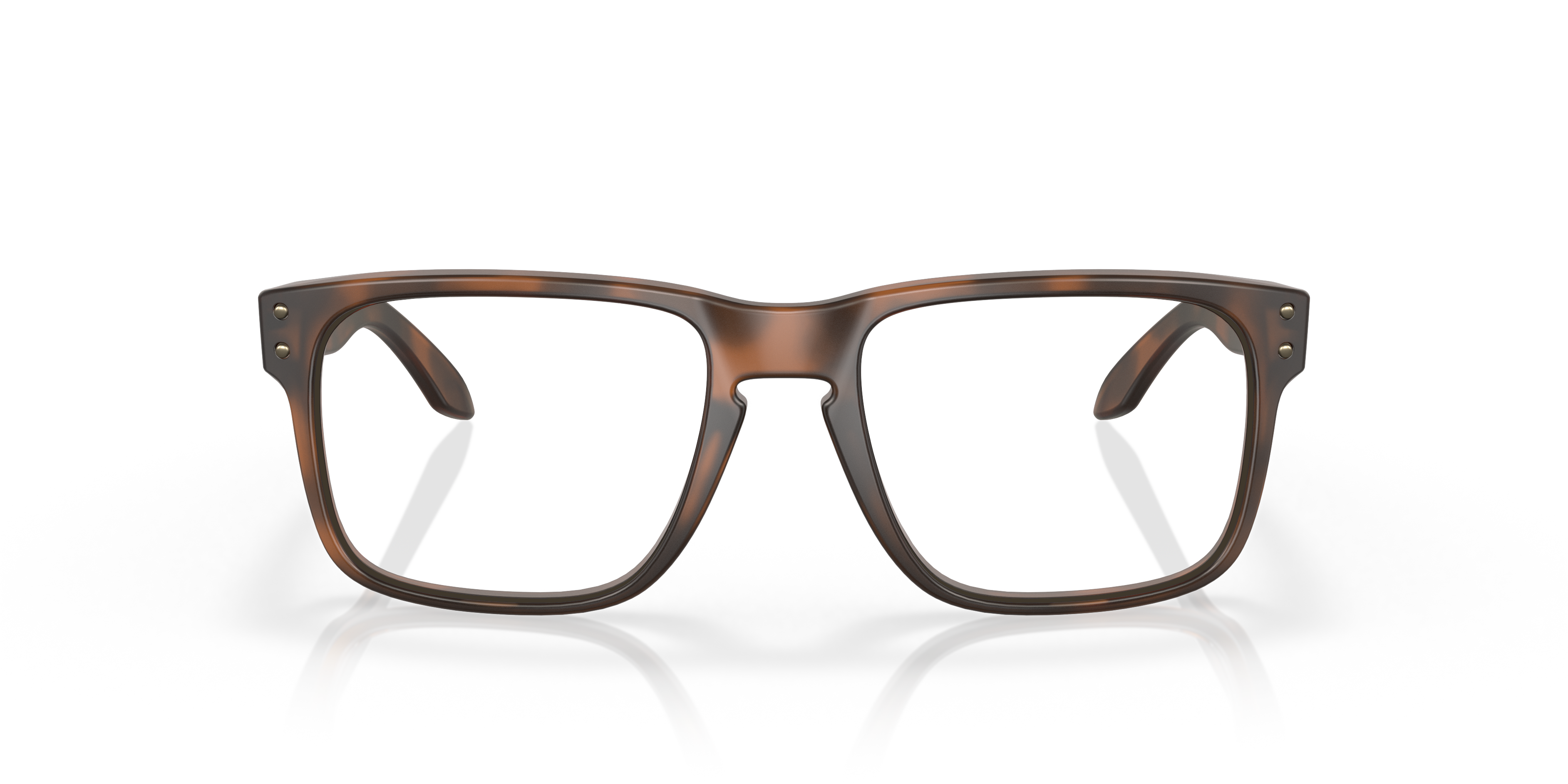 Oakley OX8156 Holbrook Men's Square Eyeglass Frames - Polished Black Clear Frame