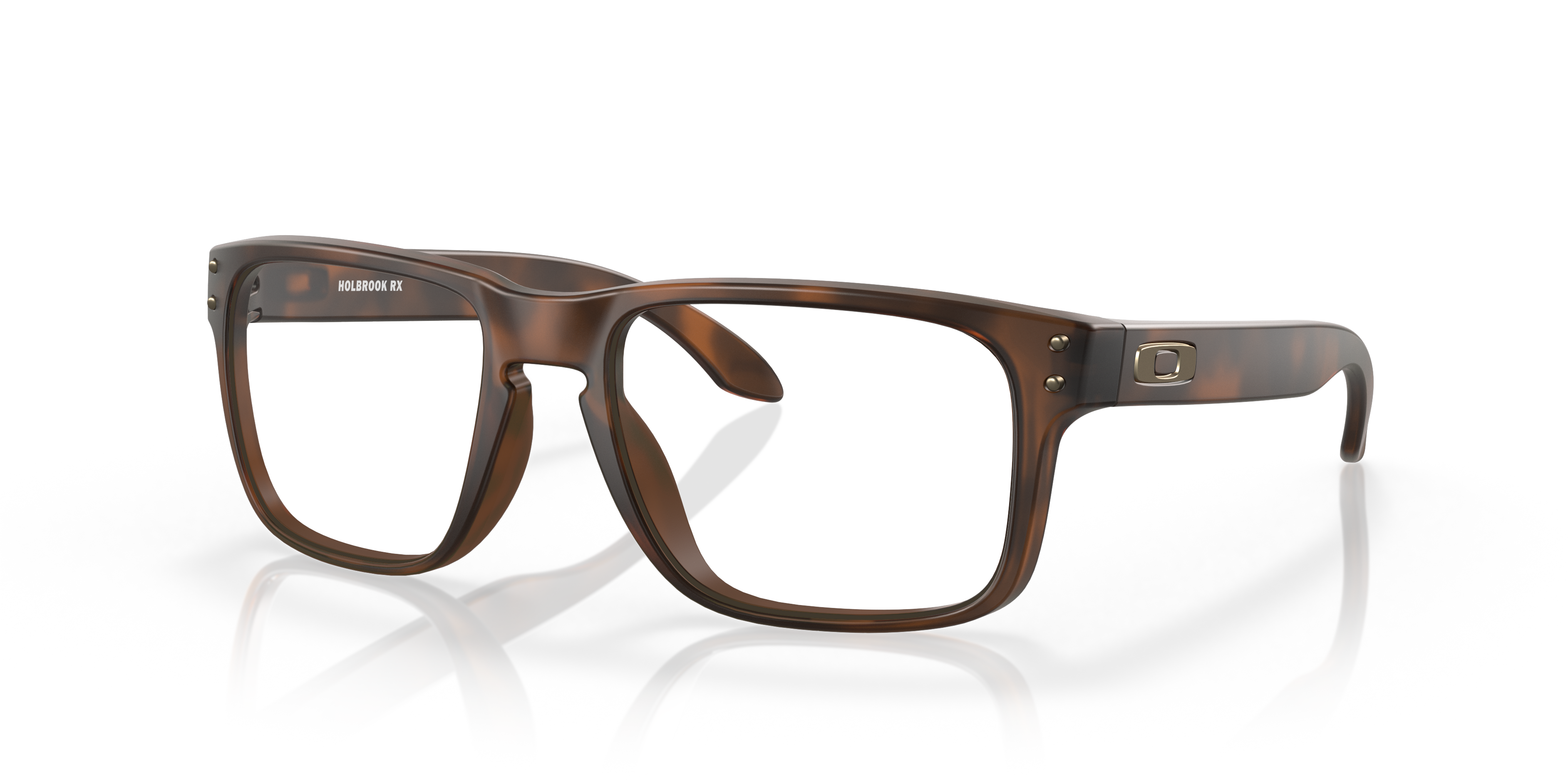 Oakley OX8156 Holbrook Men's Square Eyeglass Frames - Polished Clear Frame