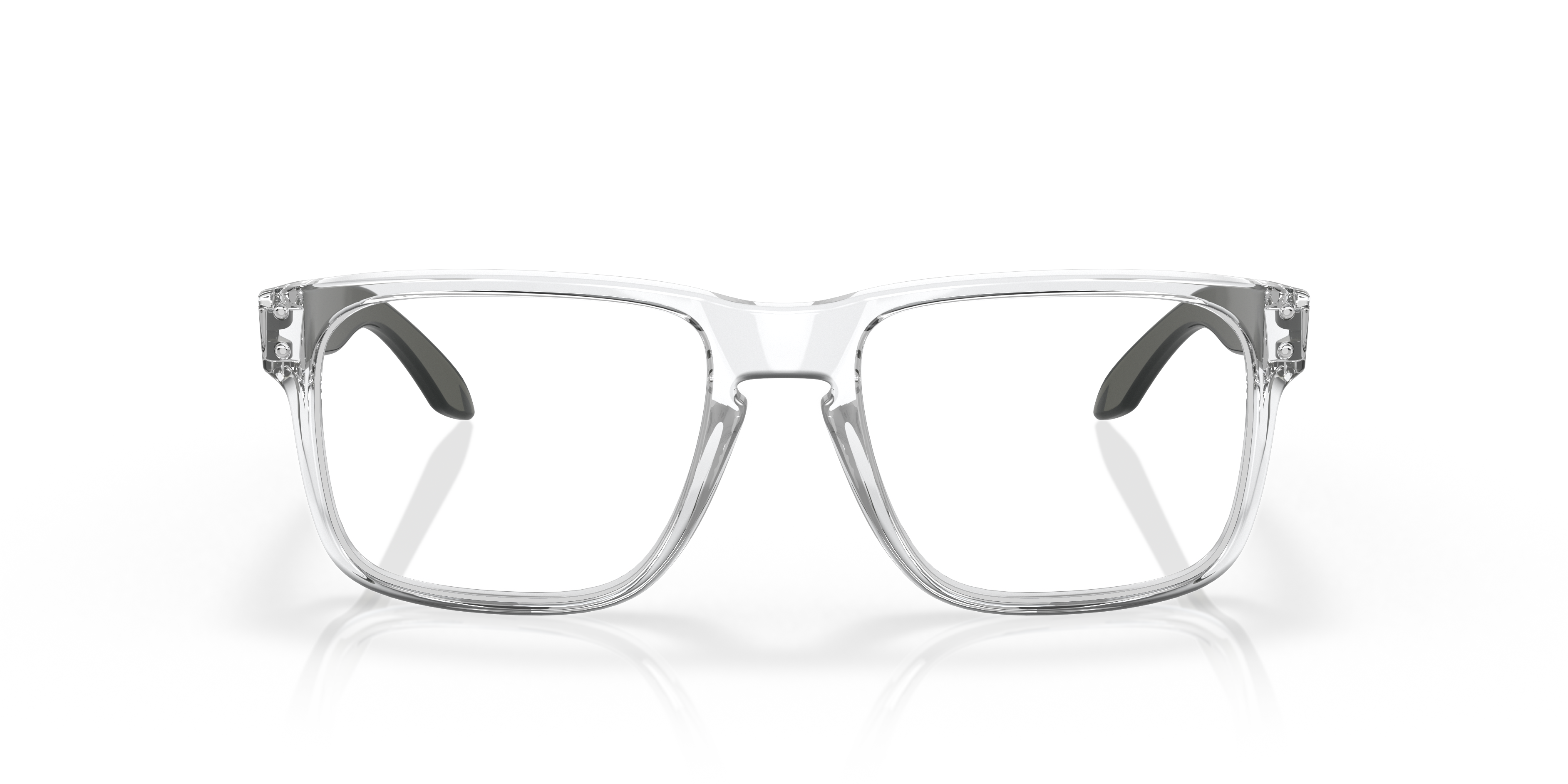 Oakley OX8156 Holbrook Men's Square Eyeglass Frames - Polished Black Clear Frame