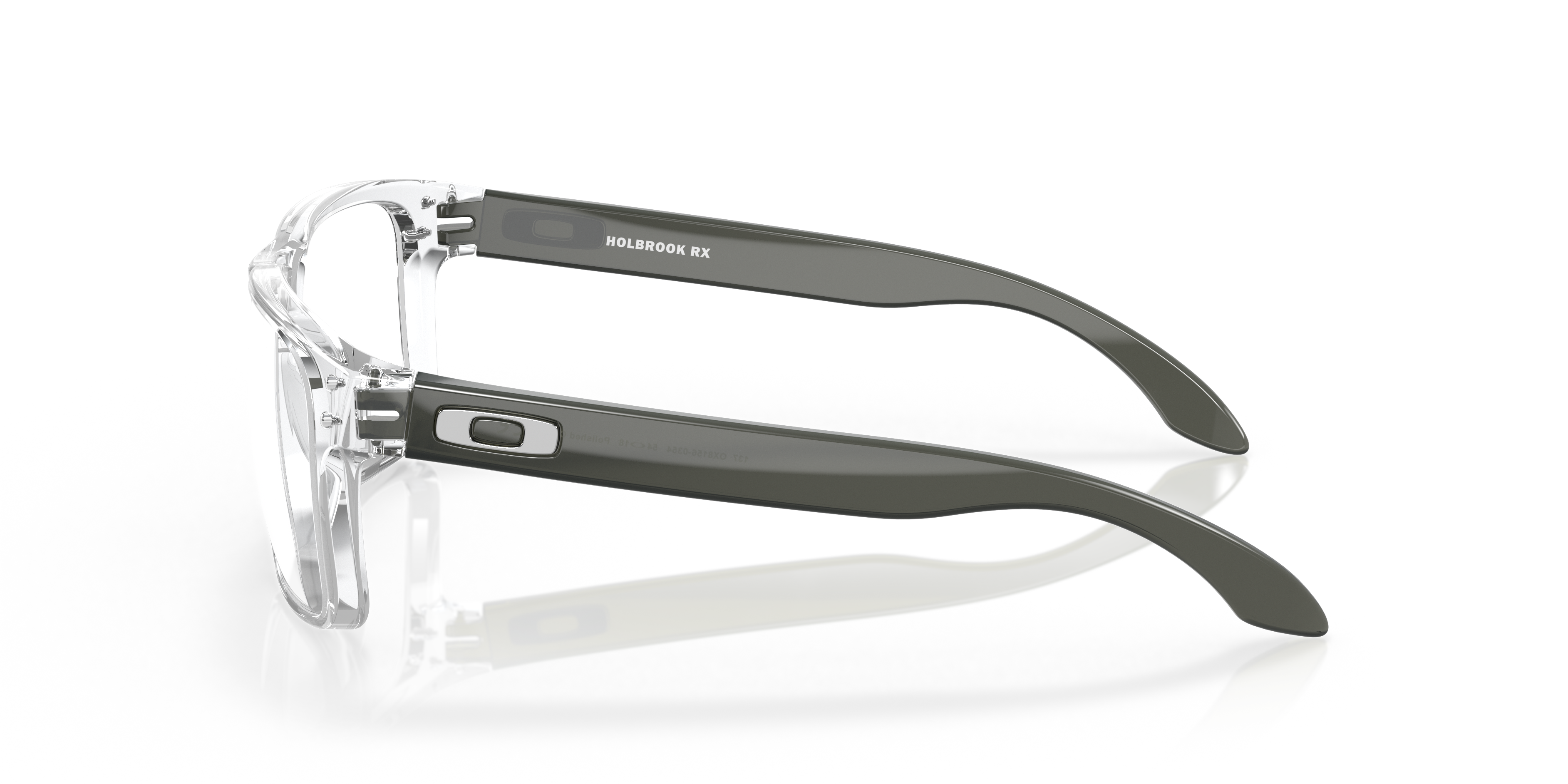 Oakley OX8156 Holbrook Men's Square Eyeglass Frames - Polished Clear Frame