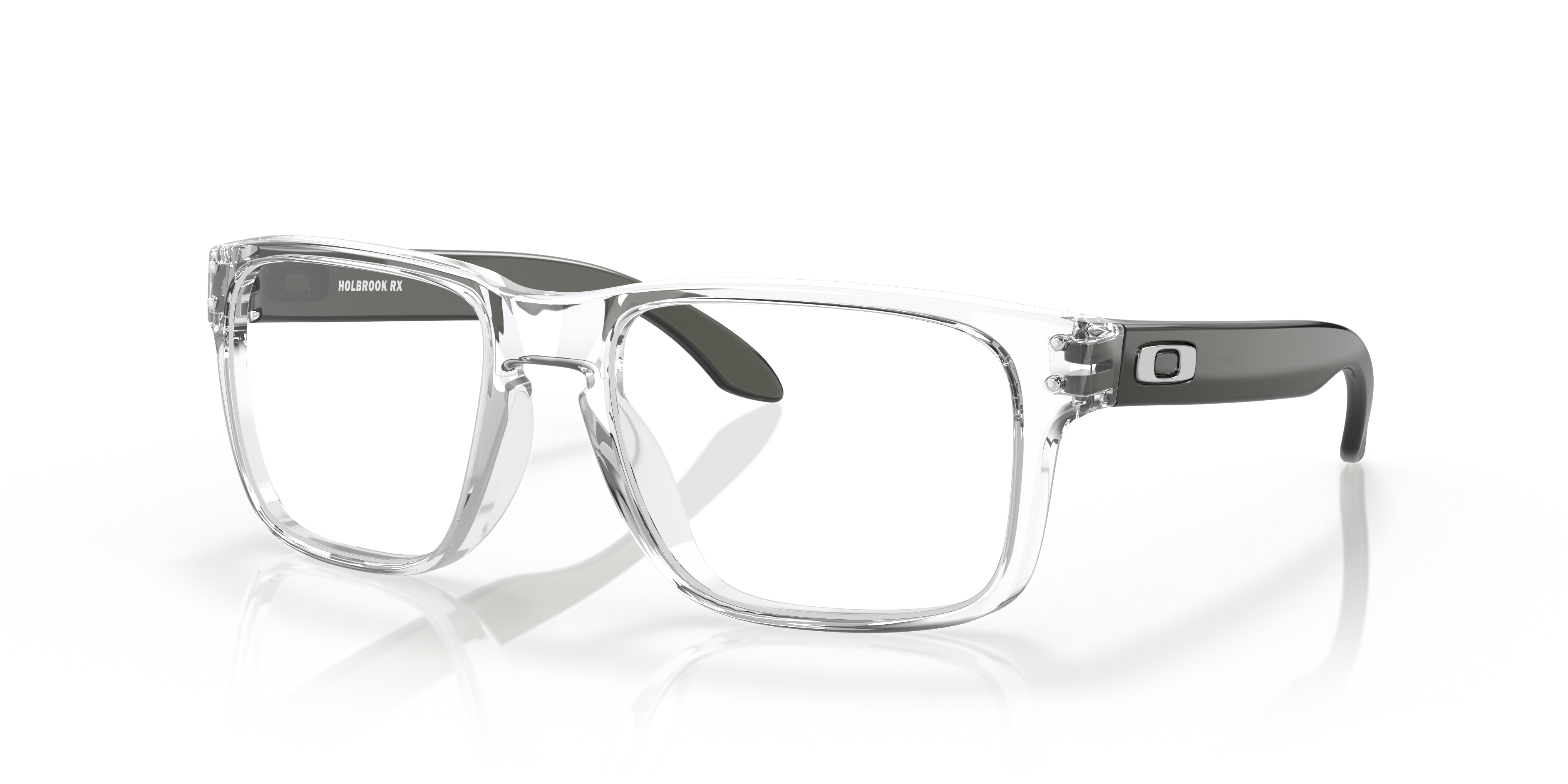 Oakley OX8156 Holbrook Men's Square Eyeglass Frames - Polished Clear Frame