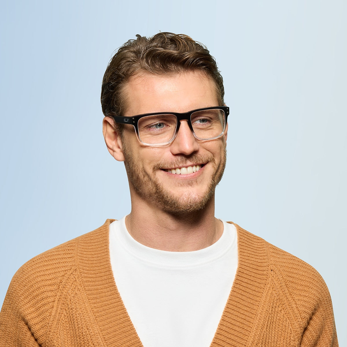 Oakley OX8156 Holbrook Men's Square Eyeglass Frames - Polished Clear Frame
