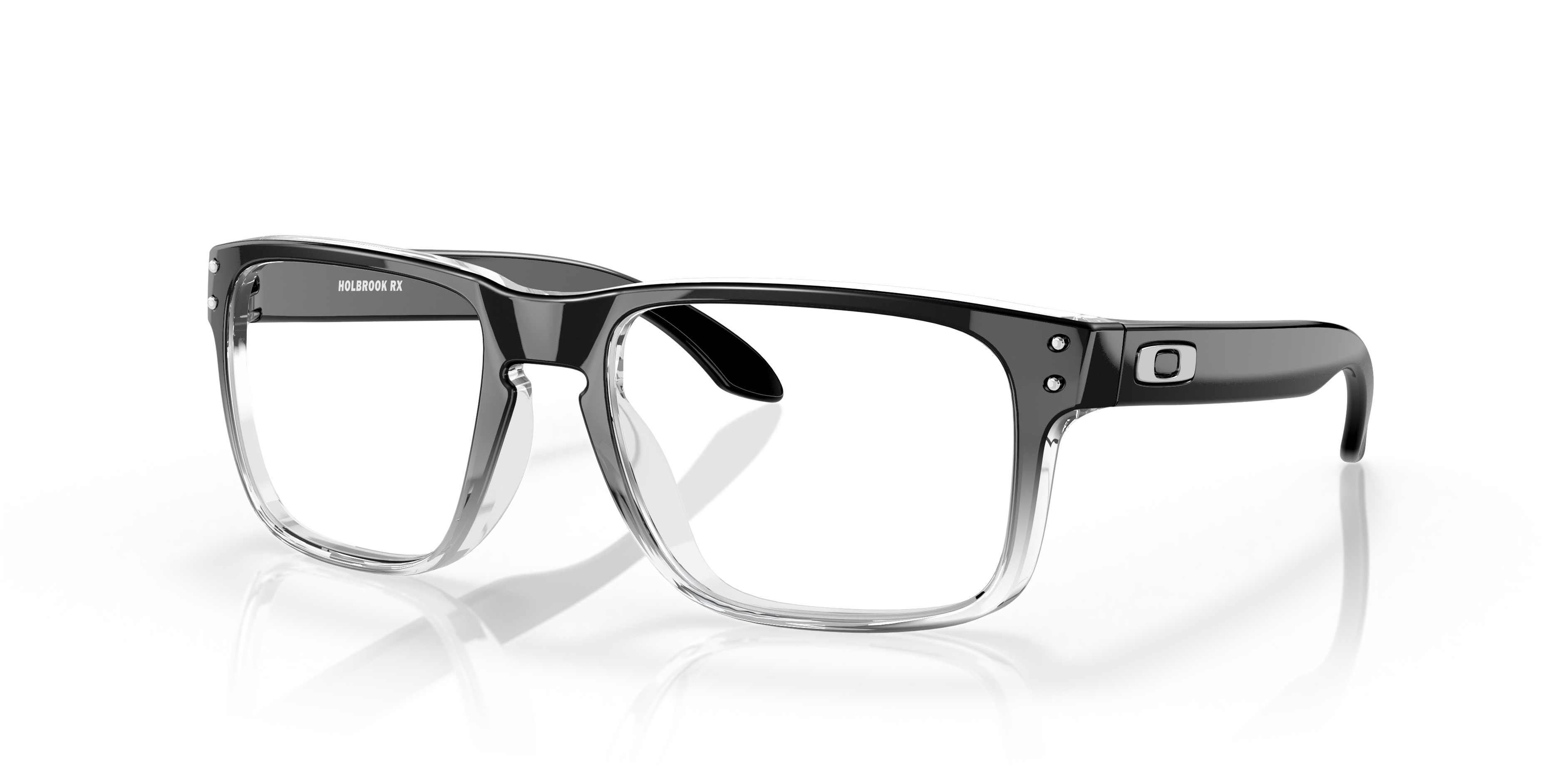 Oakley OX8156 Holbrook Men's Square Eyeglass Frames - Polished Clear Frame