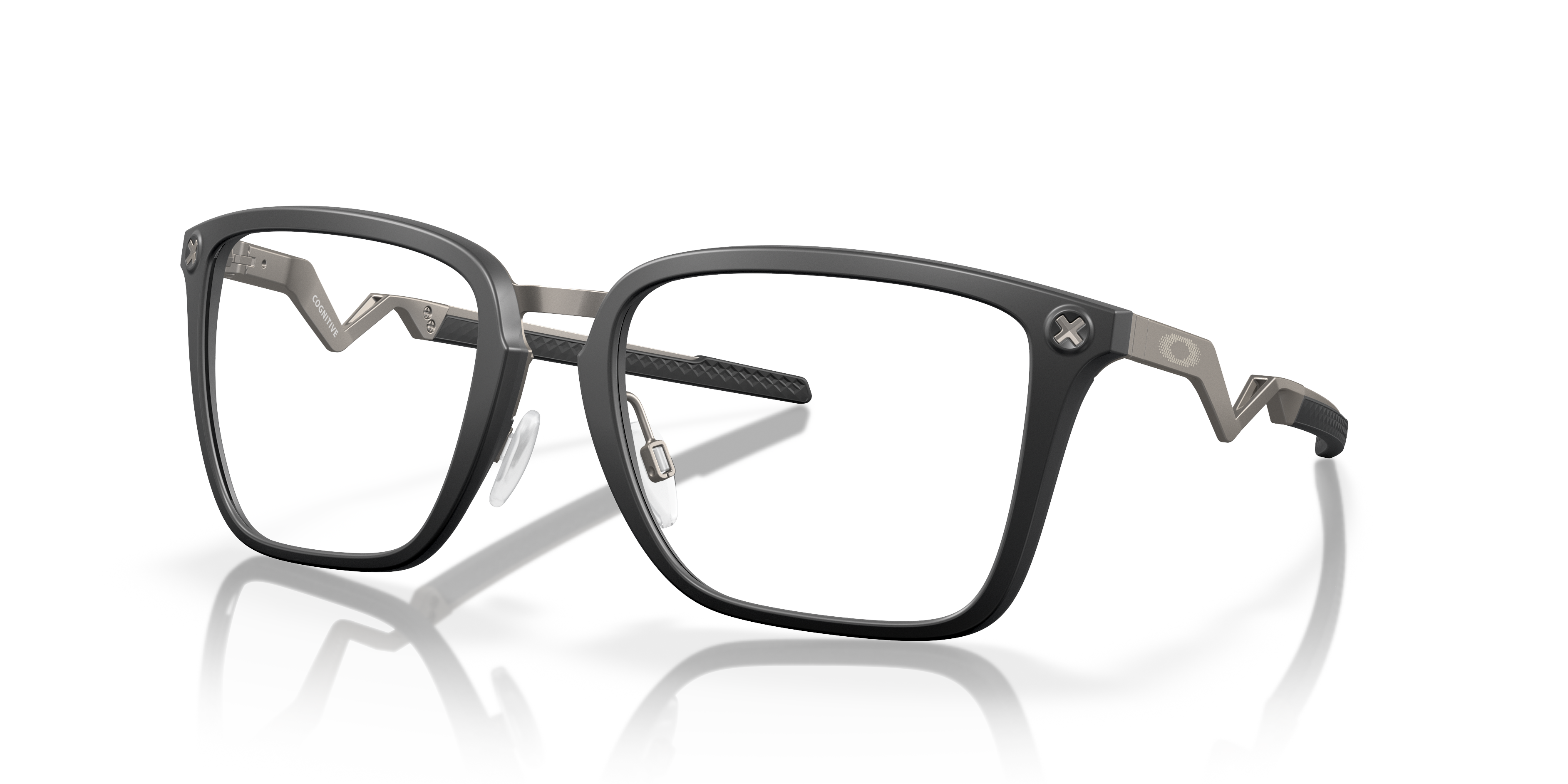 Oakley OX8162 Cognitive Men's Rectangle Eyeglass Frames - Transparent Blue Frame