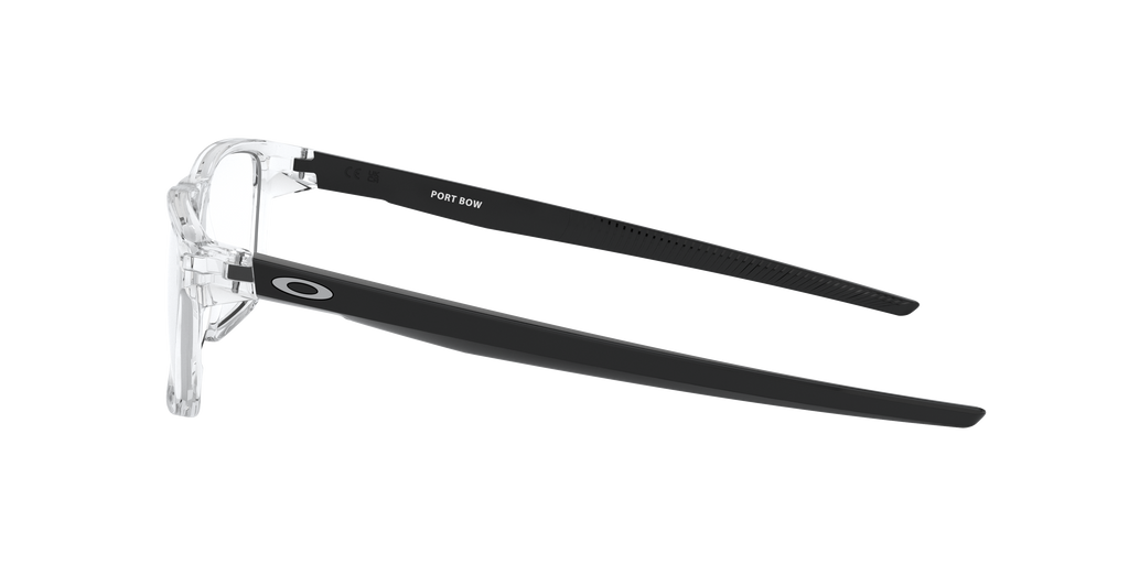 Oakley OX8164 Port Bow Men's Rectangle Eyeglass Frames - Polished Clear Frame