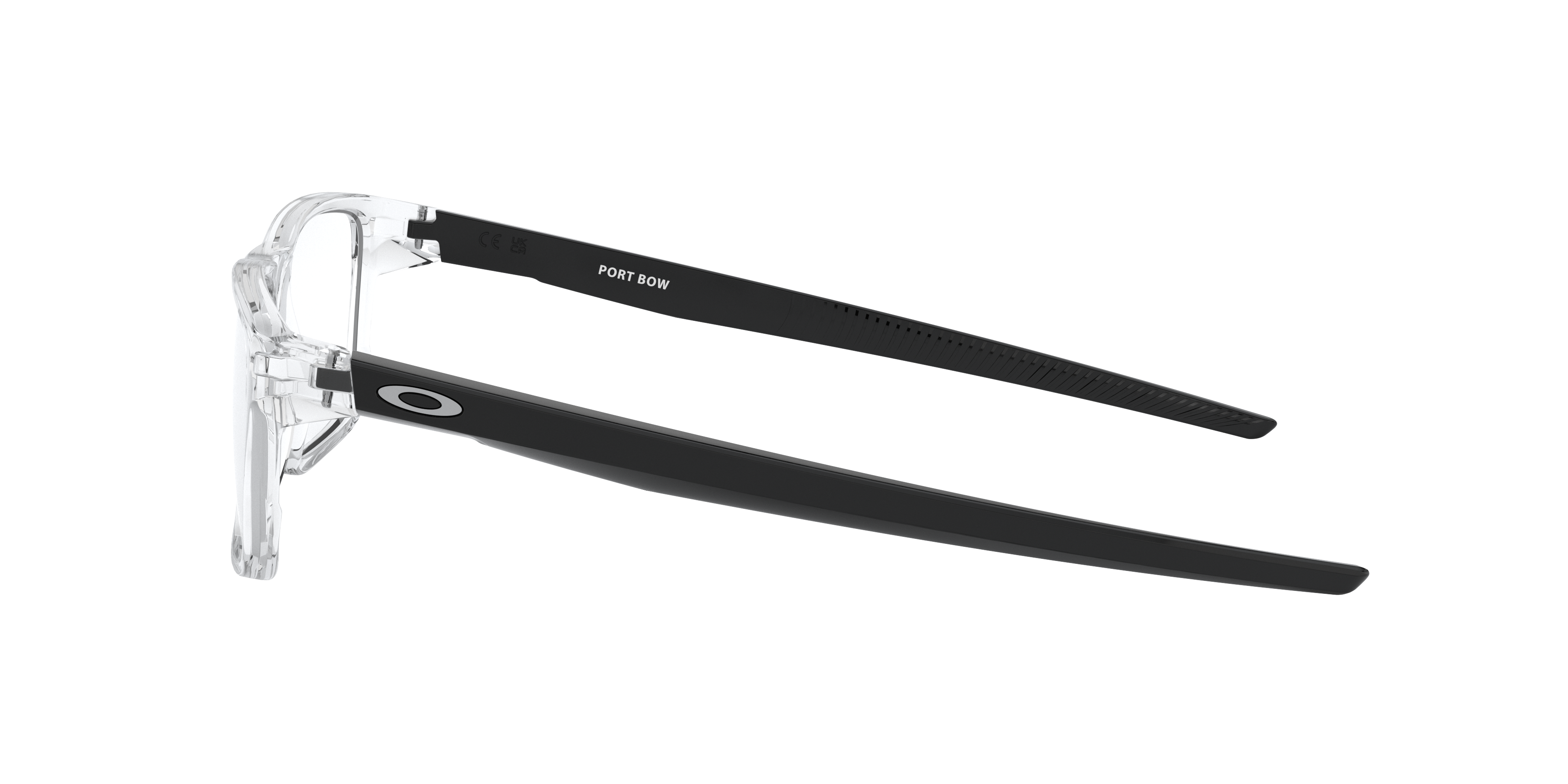 Oakley OX8164 Port Bow Men's Rectangle Eyeglass Frames - Polished Clear Frame