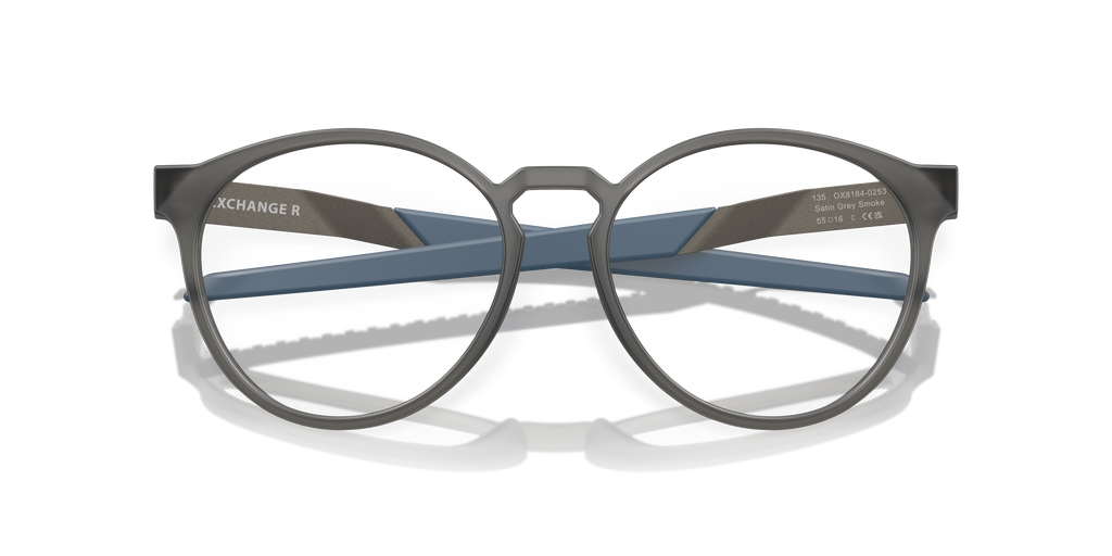 Oakley OX8184 Exchange R Men's Round Eyeglass Frames - Polished Clear Frame