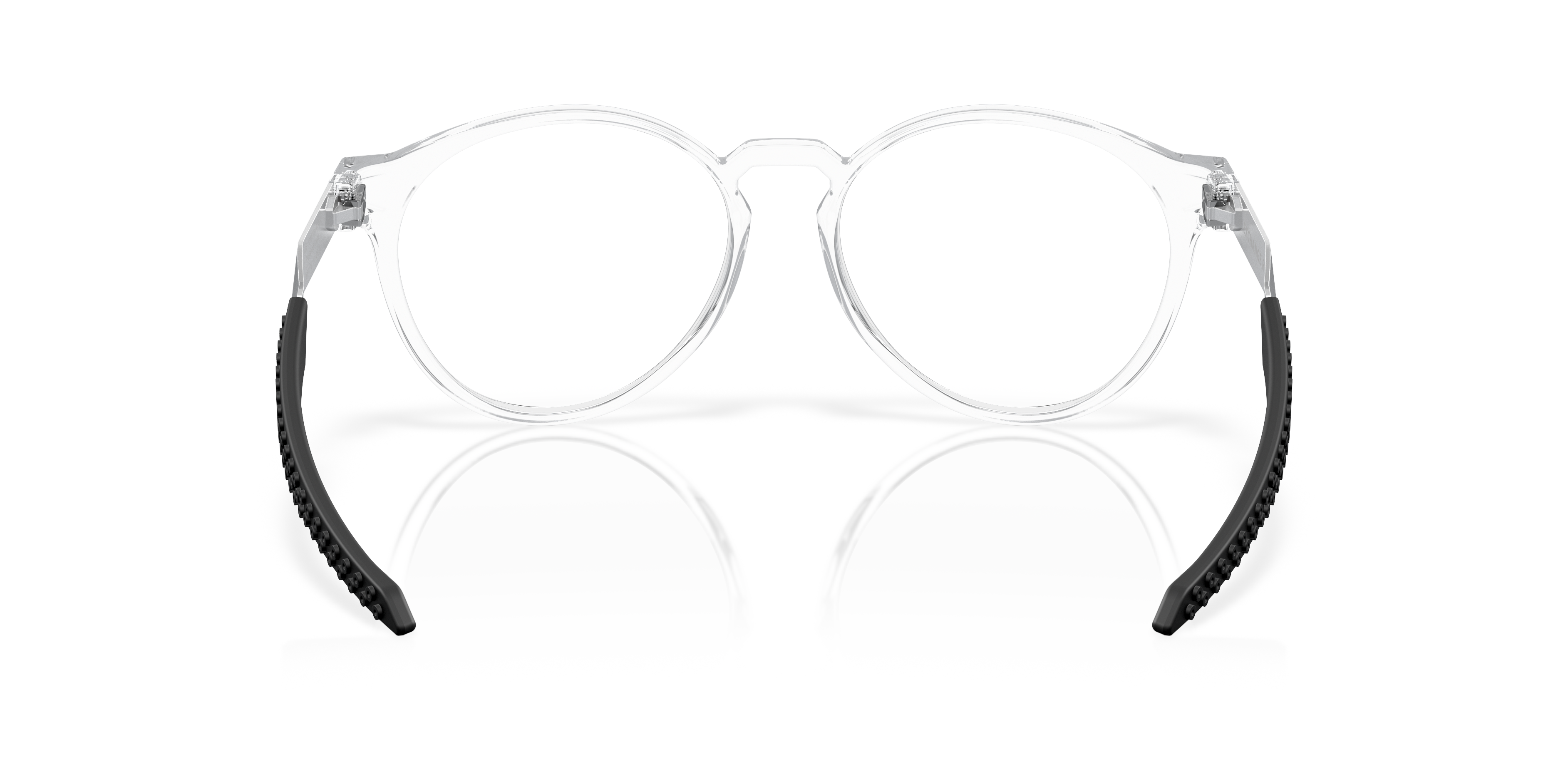 Oakley OX8184 Exchange R Men's Round Eyeglass Frames - Polished Clear Frame
