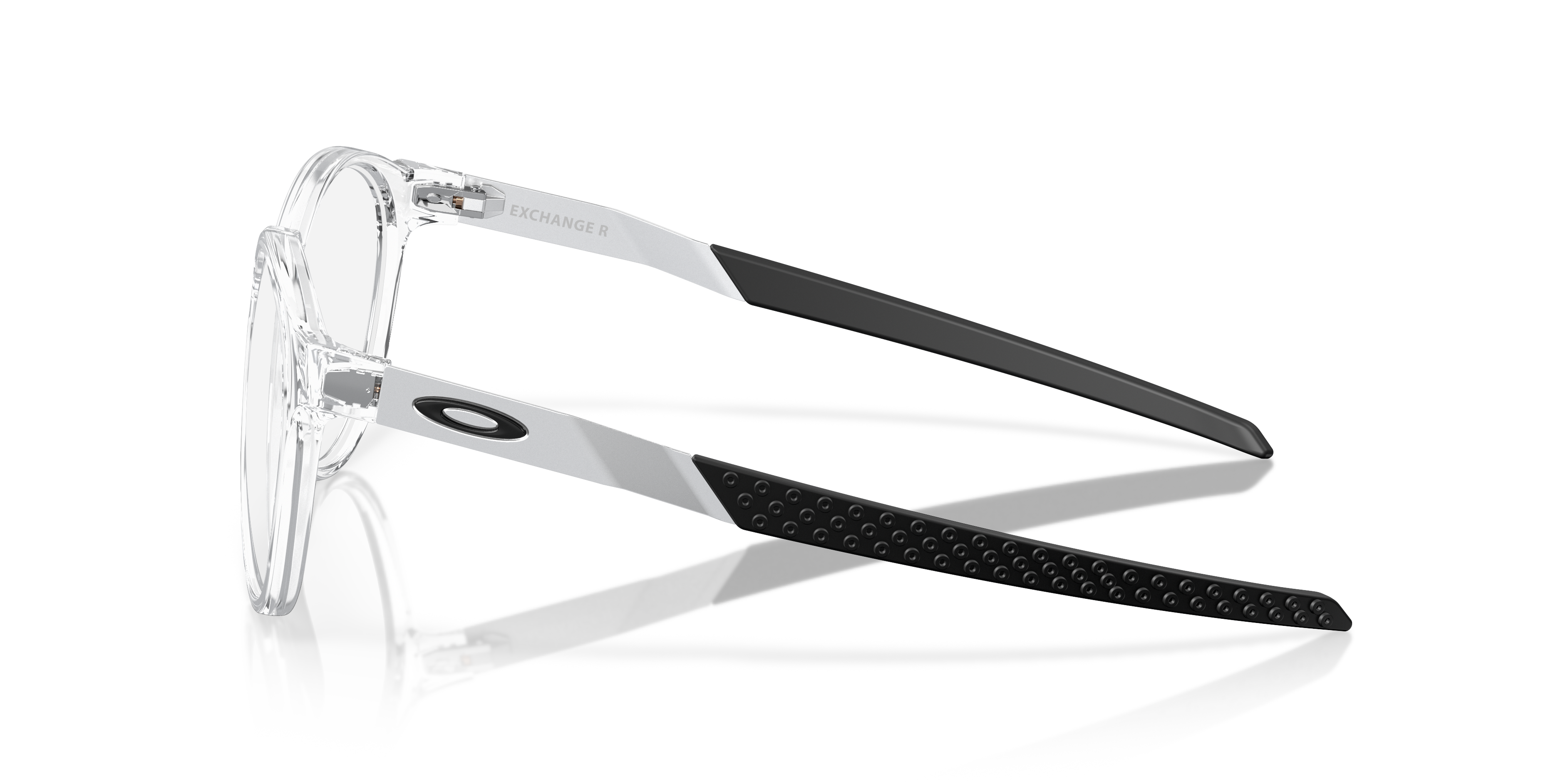 Oakley OX8184 Exchange R Men's Round Eyeglass Frames - Satin Grey Smoke Frame