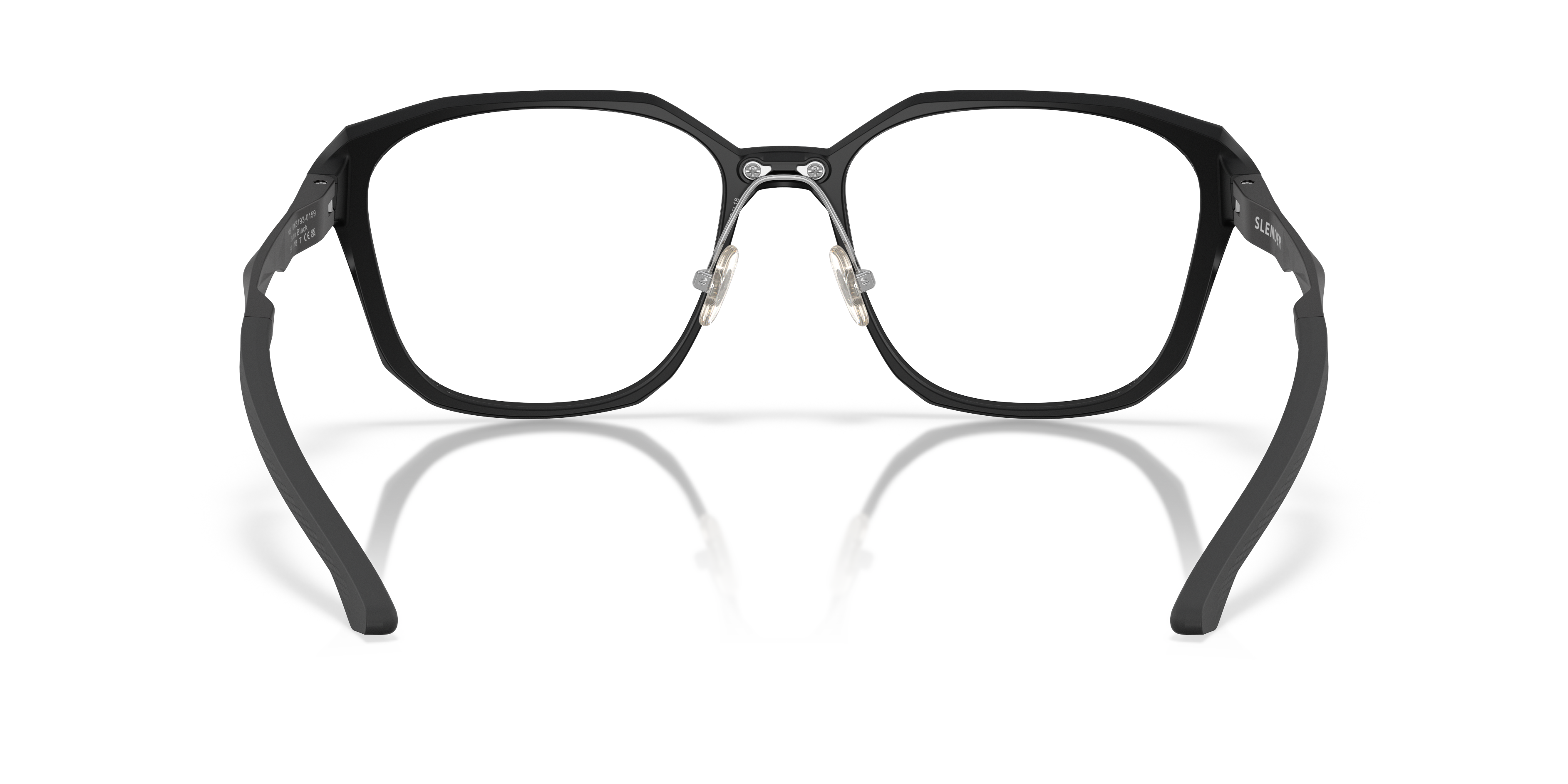 Oakley OX8193 Slender Men's Square Eyeglass Frames - Polished Clear Frame