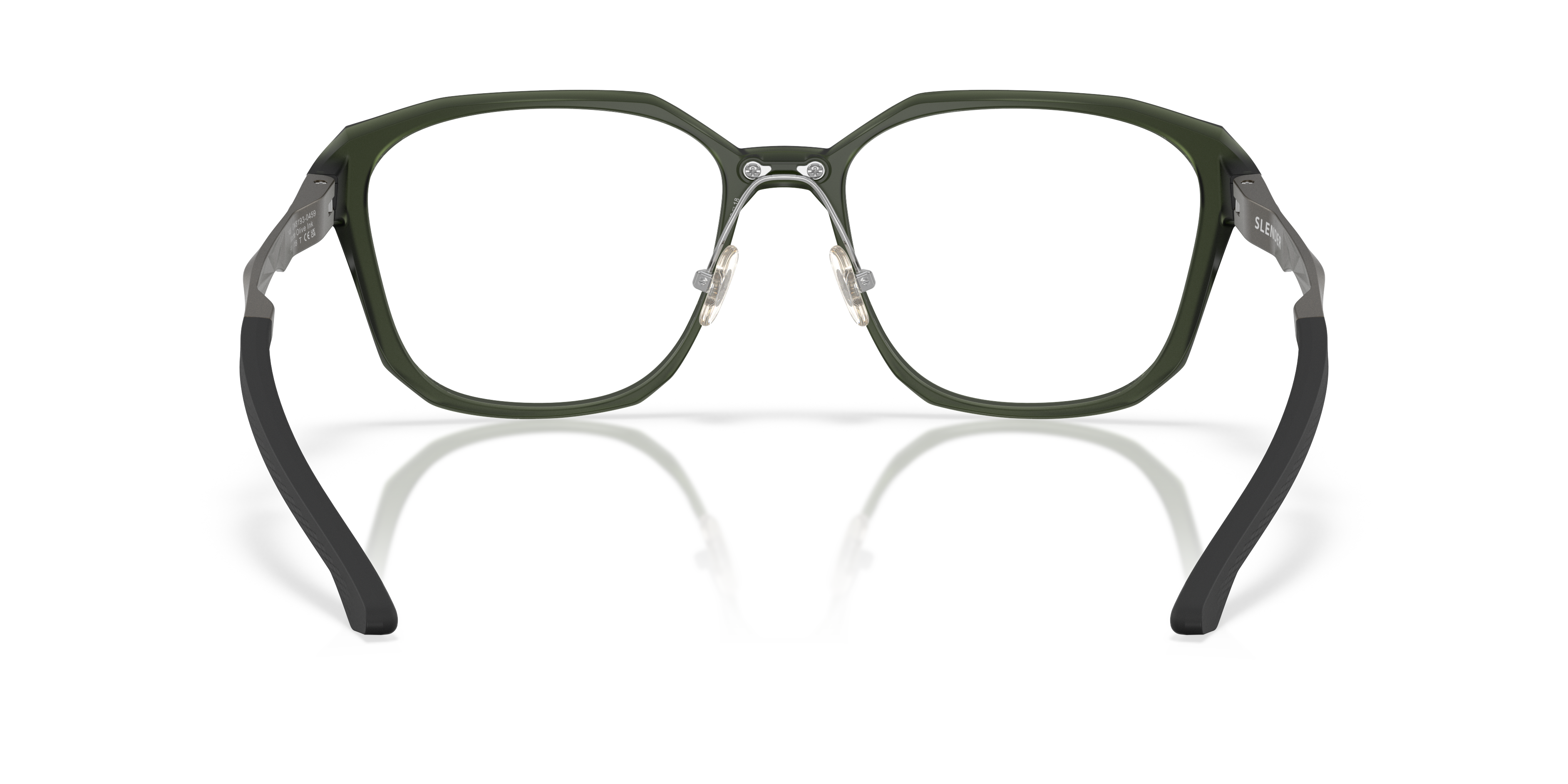 Oakley OX8193 Slender Men's Square Eyeglass Frames - Polished Clear Frame