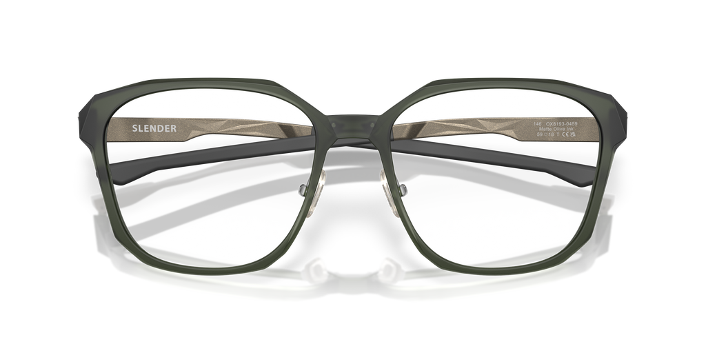 Oakley OX8193 Slender Men's Square Eyeglass Frames - Matte Olive Ink Frame
