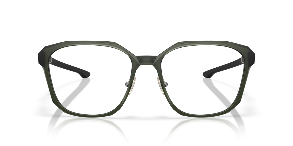 Oakley OX8193 Slender Men's Square Eyeglass Frames - Polished Clear Frame