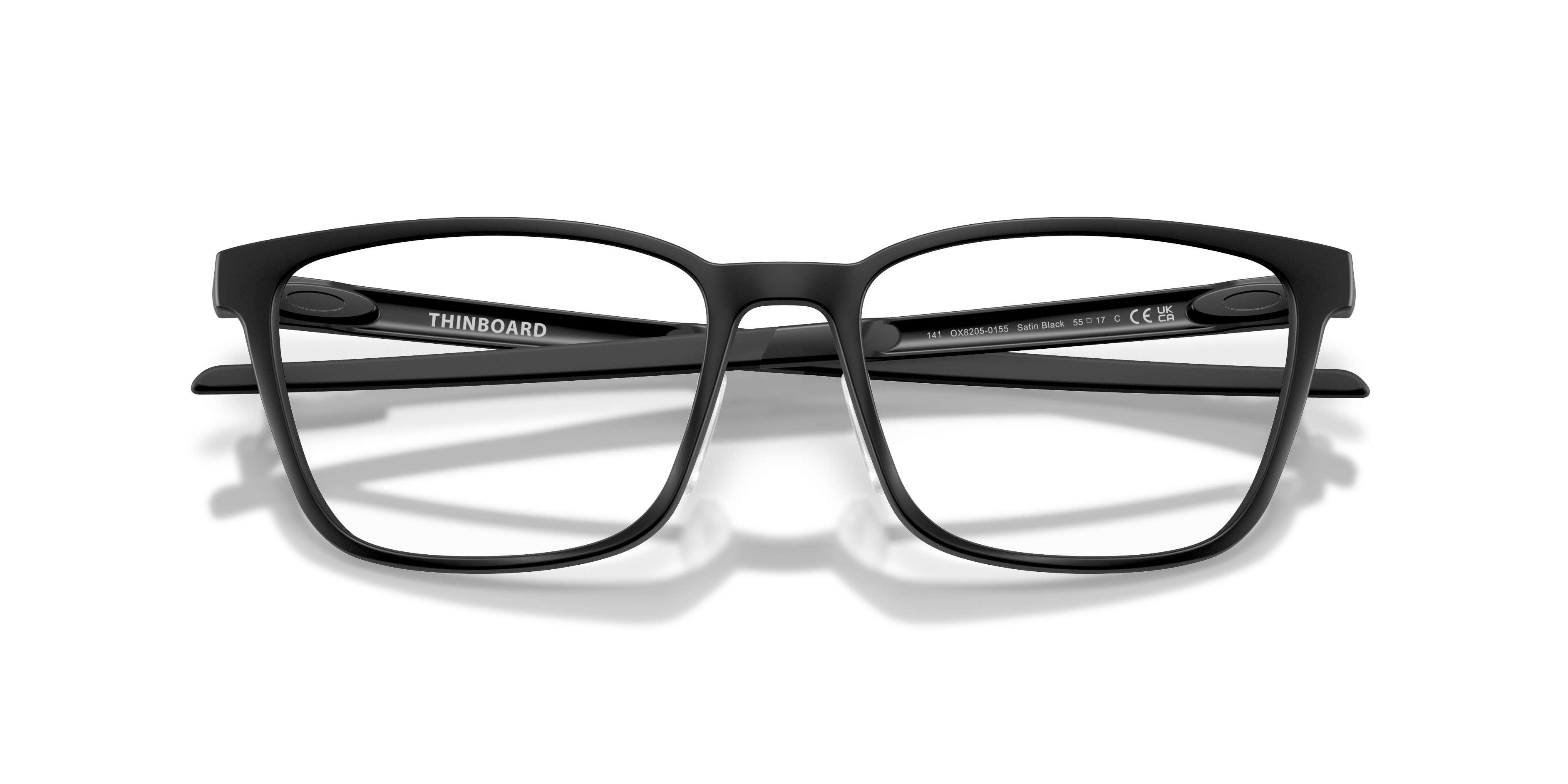 Oakley OX8205 Thinboard Unisex Rectangle Eyeglass Frames - Satin Black Frame
