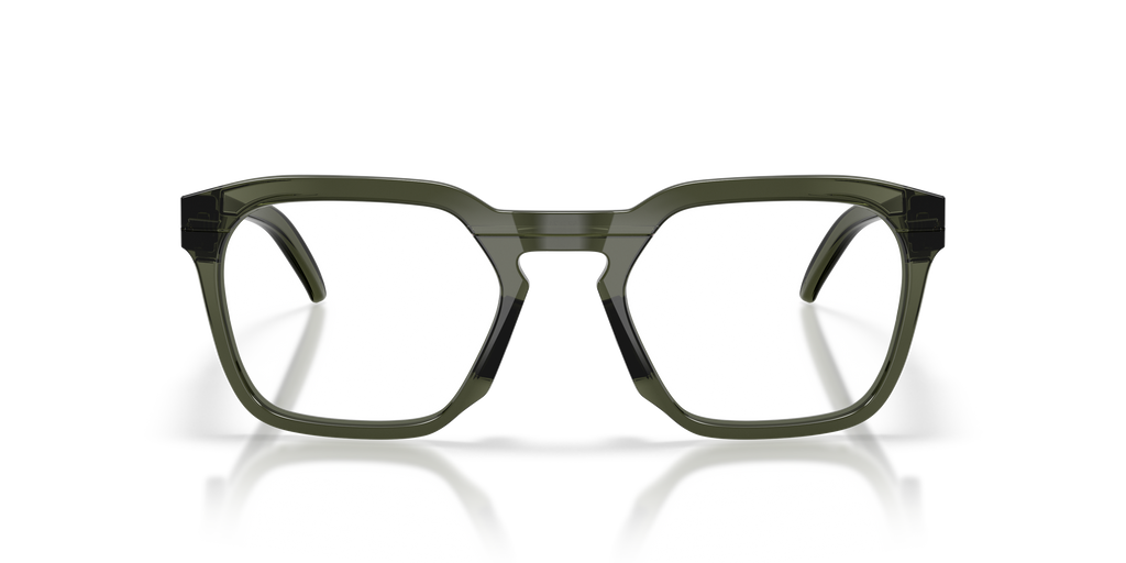 Oakley OX8208 HSTN SQ Unisex Square Eyeglass Frames - Polished Clear Frame