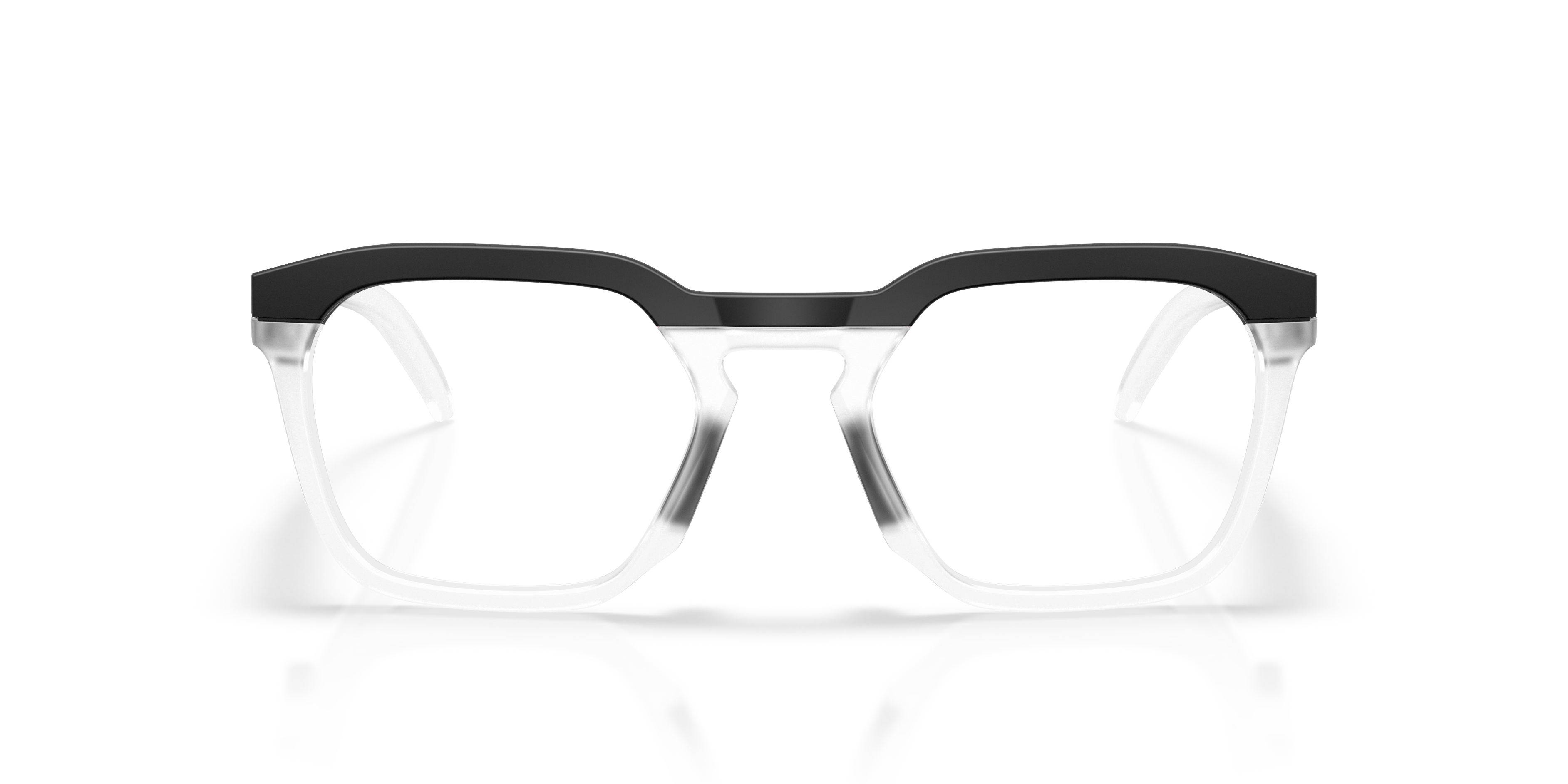 Oakley OX8208 HSTN SQ Unisex Square Eyeglass Frames - Polished Clear Frame