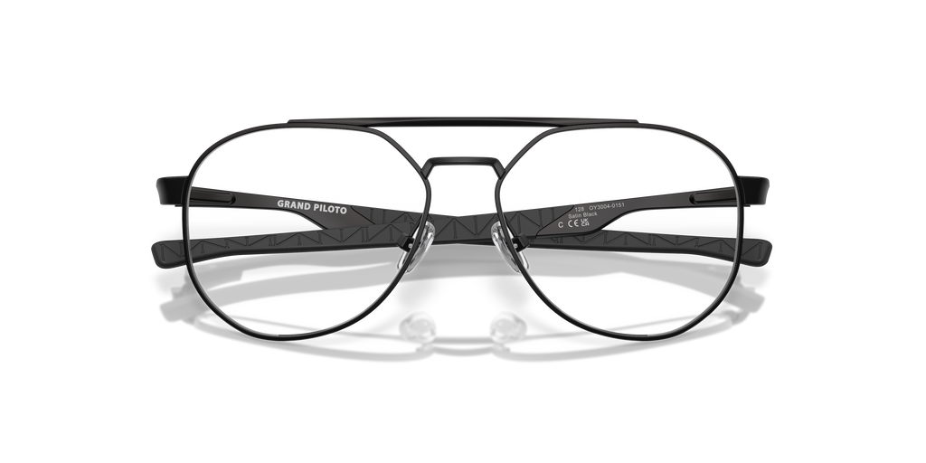 Oakley OY3004 Grand Piloto Youth Pilot Eyeglass Frames - Satin Chrome Frame