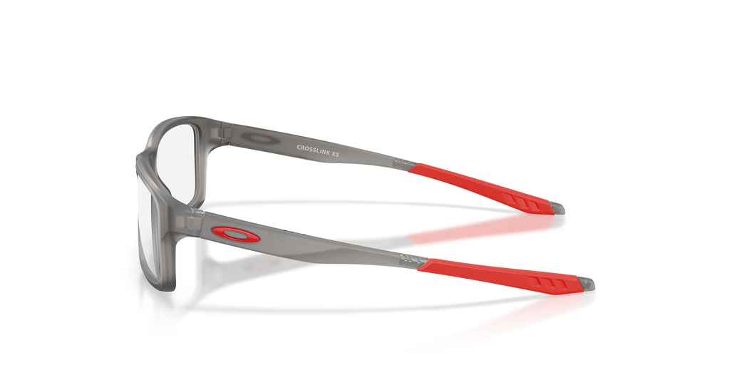 Oakley OY8002 Crosslink XS Youth Square Eyeglass Frames - Satin Grey Smoke Frame