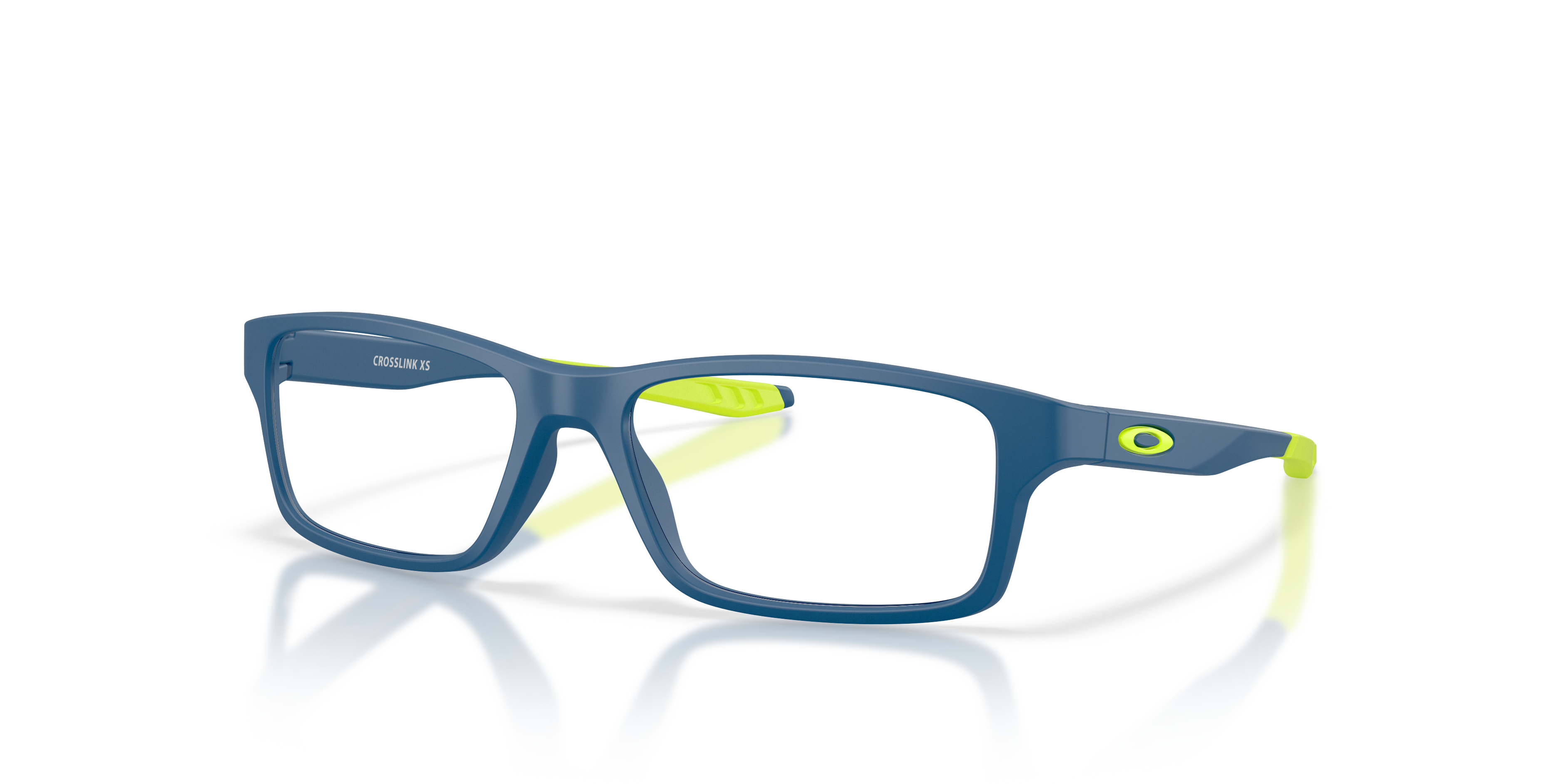 Oakley OY8002 Crosslink XS Youth Square Eyeglass Frames - Satin Grey Smoke Frame